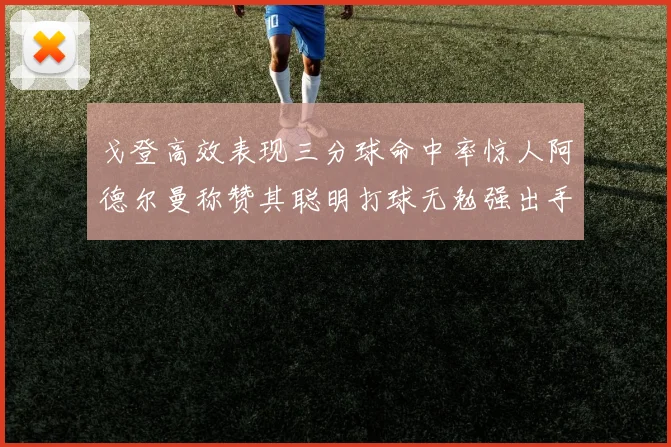 戈登高效表现三分球命中率惊人阿德尔曼称赞其聪明打球无勉强出手